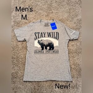 ⭐2/$25⭐New! Men's Medium Columbia Sportswear Stay Wild Bear Shirt